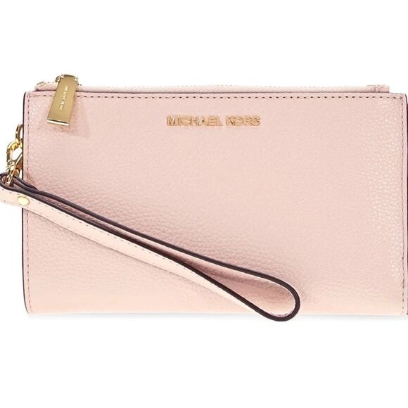 🔥Michael Kors Double Zip Wristlet - Soft Pink🔥 - Picture 1 of 3